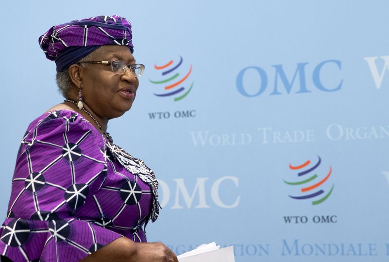 &copy; Reuters. World Trade Organization (WTO) Director-General Ngozi Okonjo-Iweala attends a news conference in Geneva, Switzerland, October 5, 2022. REUTERS/Denis Balibouse