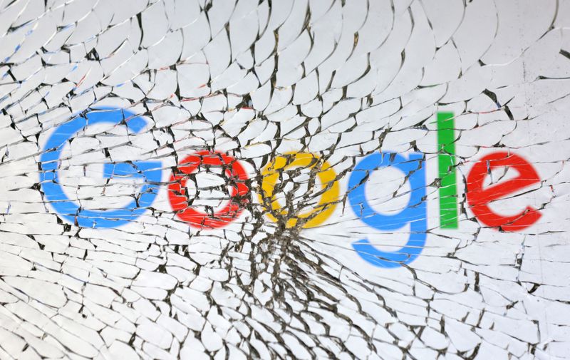 &copy; Reuters. Google logo is seen through broken glass in this illustration taken, January 25, 2023. REUTERS/Dado Ruvic/Illustration