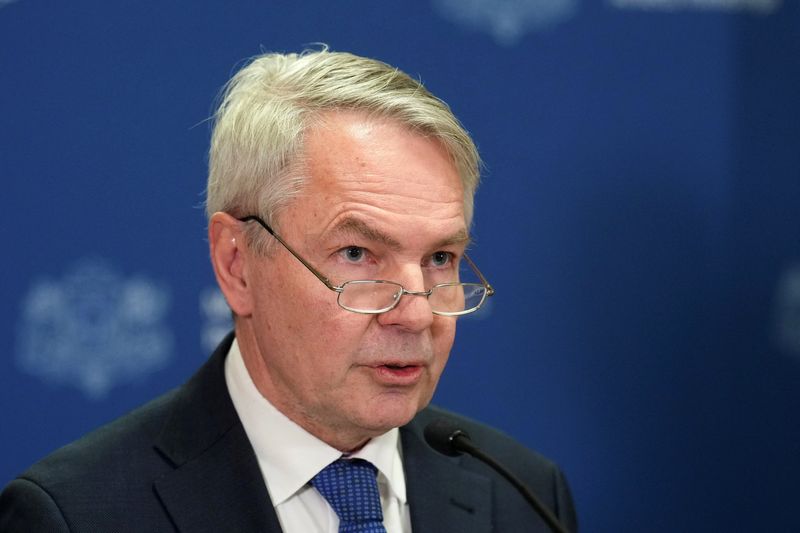 &copy; Reuters. FILE PHOTO: Finland's Foreign Minister Pekka Haavisto speaks during a news conference in Riga, Latvia January 25, 2023. REUTERS/Ints Kalnins