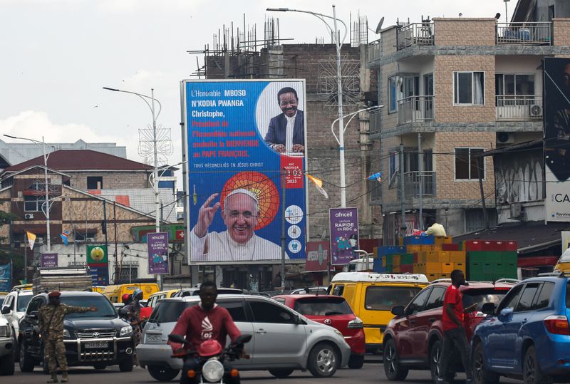 &copy; Reuters. Capital do Congo se prepara para visita do papa
30/01/2023
REUTERS/Luc Gnago