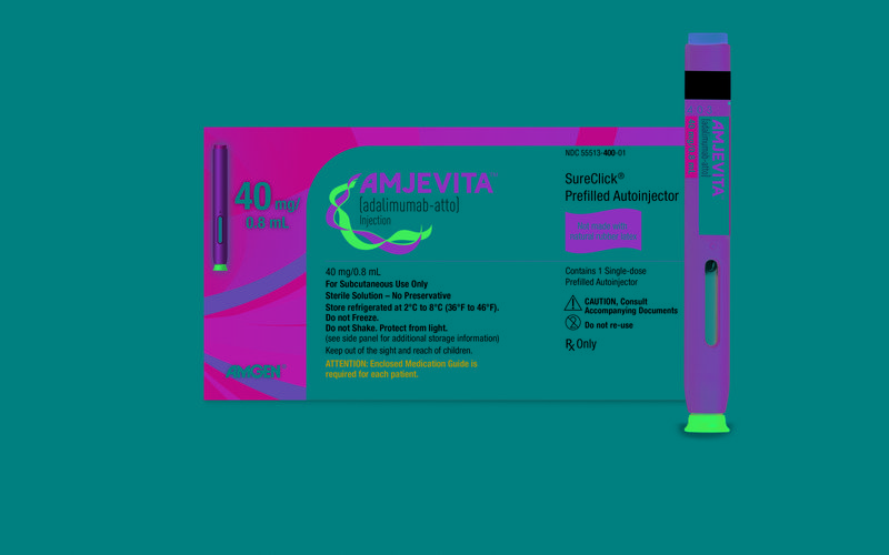 &copy; Reuters. FILE PHOTO: An illustration of the packaging for Amgen Inc's Amjevita as well as the 40 milligram auto injector containing a bio similar version of AbbVie's Inc's Humira, the world's top selling drug for arthritis. Amgen/Handout via REUTERS   