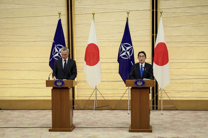 &copy; Reuters. Stoltenberg e Kishida dão briefing conjunto em Tóquio
31/01/2023
Takashi Aoyama/Pool via REUTERS