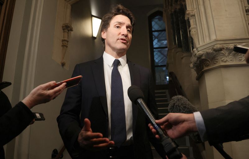 &copy; Reuters. Primeiro-ministro do Canadá, Justin Trudeau
27/01/2023
REUTERS/Patrick Doyle