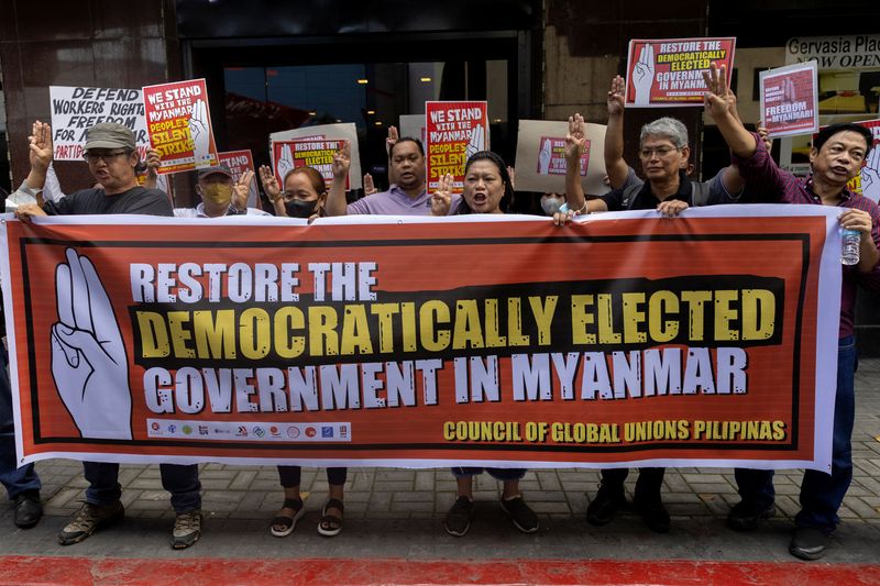 Myanmar junta extends emergency as coup anniversary marked by 'silent protest'