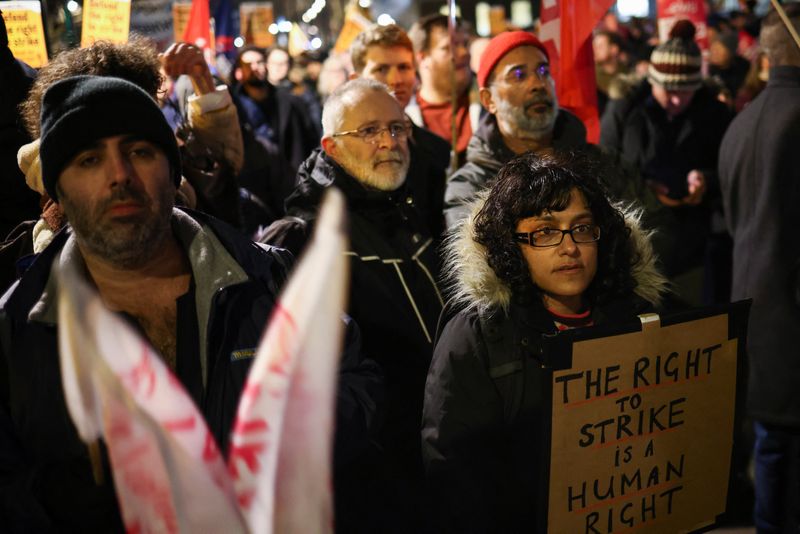 UK's teachers and civil servants join mass strike on 'Walkout Wednesday'