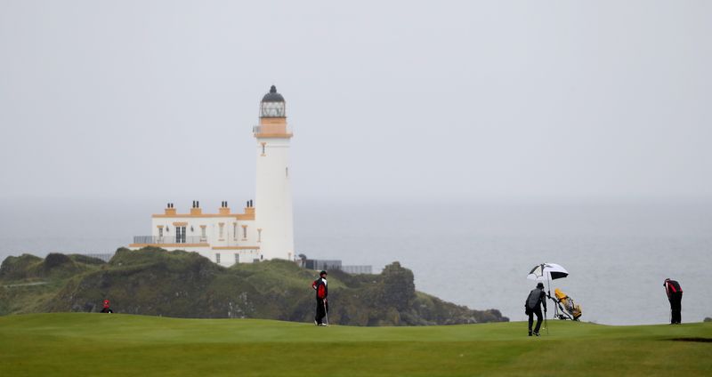 &copy; Reuters. FILE PHOTO:  A view of the Lighthouse on the Ailsa Championship Course at the Trump Turnberry Golf Resort in Turnberry, Scotland, Britain October 3, 2020. Picture taken October 3, 2020. REUTERS/Russell Cheyne