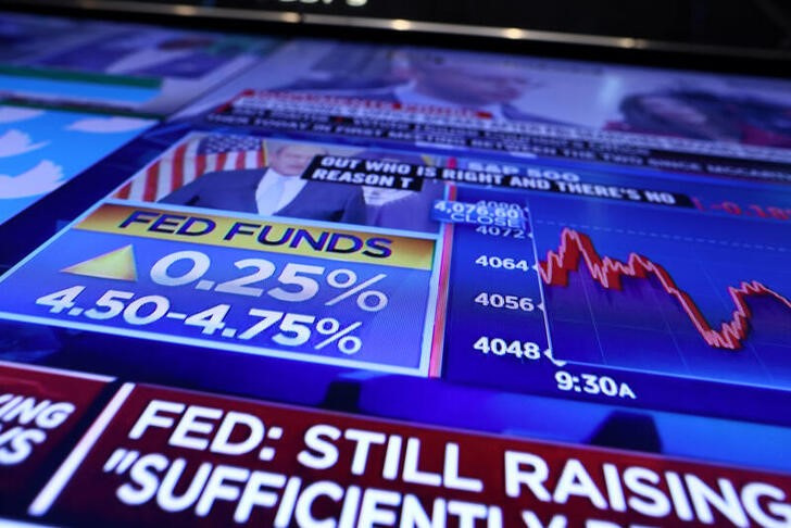 &copy; Reuters. Una pantalla muestra las cotizaciones en la Bolsa de Nueva York, EEUU. 1 febrero 2023. REUTERS/Andrew Kelly