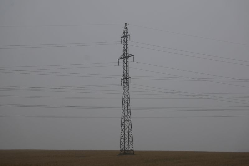 &copy; Reuters. FILW PHOTO: A pylon with high-voltage power lines is seen after Russia's retreat Kherson, Ukraine November 17, 2022.  REUTERS/Valentyn Ogirenko