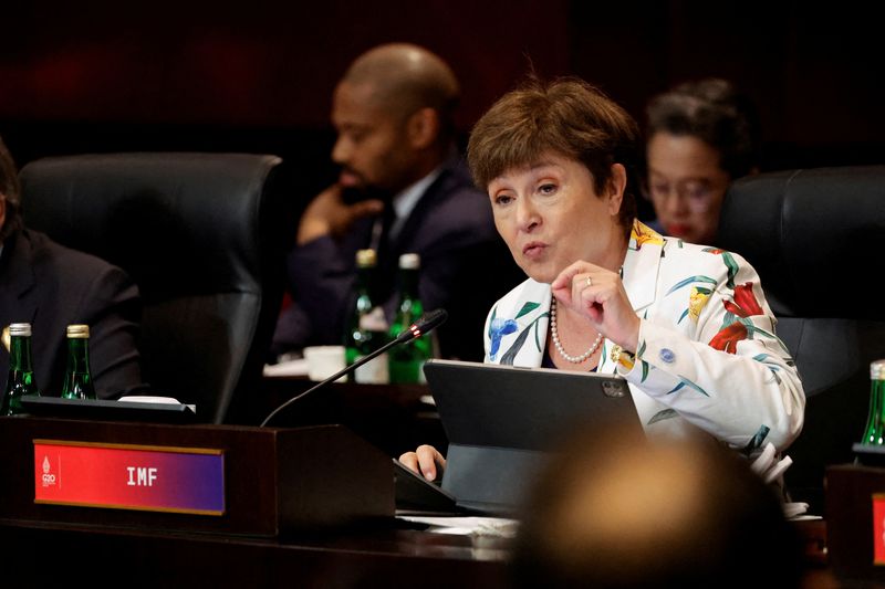 &copy; Reuters. FILE PHOTO: Managing Director of IMF Kristalina Georgieva attends a session during the G20 Leaders' Summit, in Nusa Dua, Bali, Indonesia, November 16, 2022. REUTERS/Willy Kurniawan/Pool