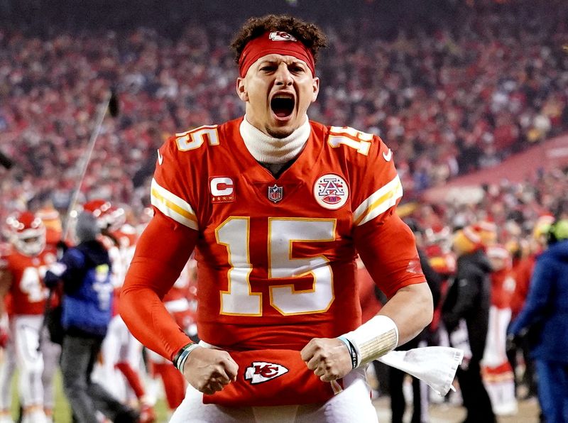 &copy; Reuters. Patrick Mahomes durante partida entre o Kansas City Chiefs e o Buffalo Bills
23/01/2023 Denny Medley-USA TODAY Sports