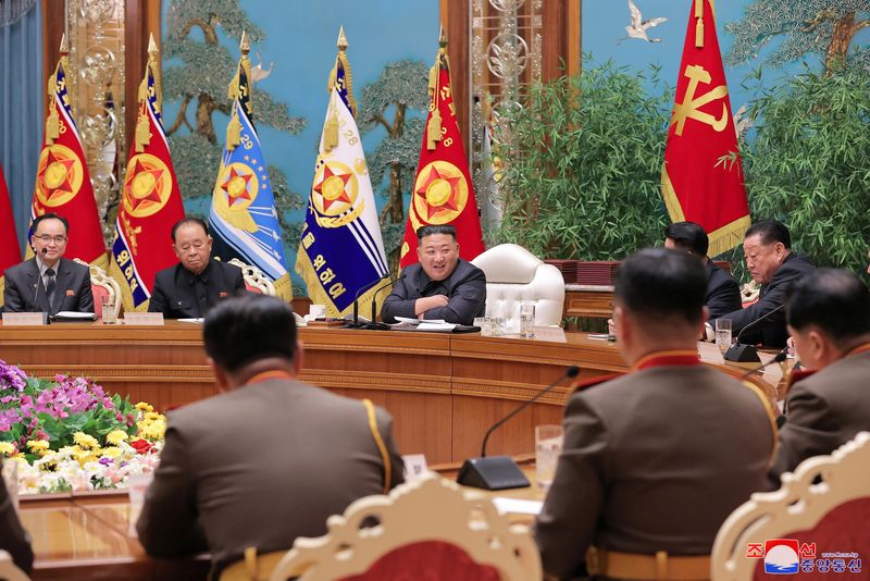 &copy; Reuters. North Korean leader Kim Jong Un presides over a military meeting  in Pyongyang, North Korea February 6, 2023 in this photo released by North Korea's Korean Central News Agency (KCNA)   KCNA via REUTERS    