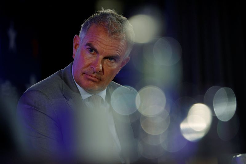 &copy; Reuters. FILE PHOTO: Lufthansa CEO Carsten Spohr takes part in a panel discussion at the International Air Transport Association's (IATA) Annual General Meeting in Boston, Massachusetts, U.S., October 4, 2021.   REUTERS/Brian Snyder