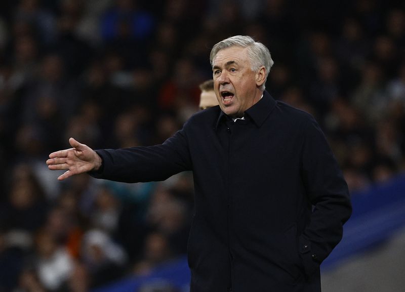 &copy; Reuters. Carlo Ancelotti durante partida entre Real Madrid e Atlético de Madri pela Copa do Rei
26/01/2023 REUTERS/Susana Vera