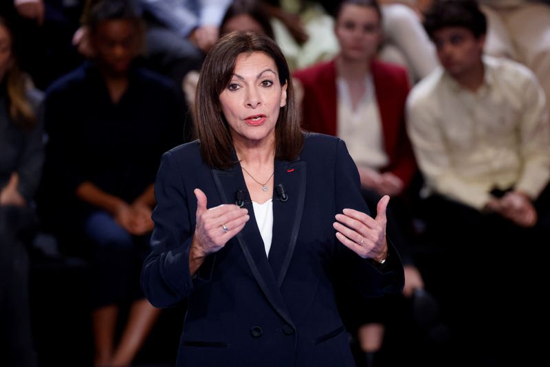 © Reuters. Prefeita de Paris, Anne Hidalgo 
14/03/2022. Ludovic Marin/Pool via REUTERS