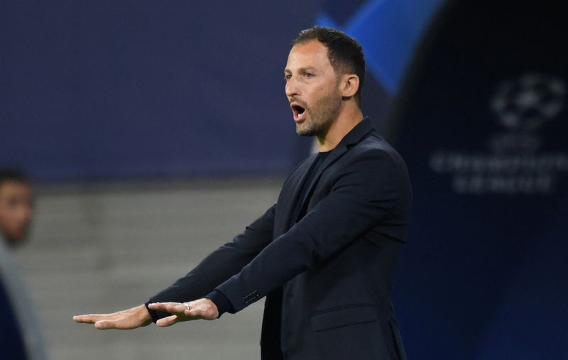 &copy; Reuters. FOTO ARCHIVO: Fútbol - Liga de Campeones - Grupo F - RB Leipzig vs Shakhtar Donetsk - Red Bull Arena, Leipzig, Alemania - 6 de septiembre de 2022. El entrenador del RB Leipzig, Domenico Tedesco. REUTERS/Annegret Hilse/File Photo