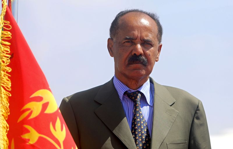 &copy; Reuters. FILE PHOTO: Eritrean President Isaias Afwerki arrives at the Aden Abdulle International Airport in Mogadishu, Somalia December 13, 2018. REUTERS/Feisal Omar