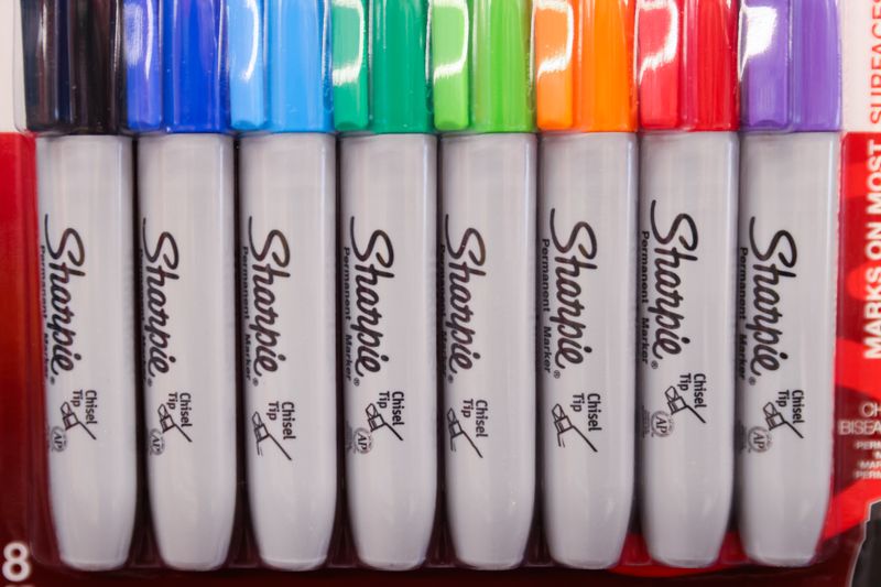 &copy; Reuters. FILE PHOTO: Sharpie markers owned by Newell Brands are seen for sale in a store in Manhattan, New York City, U.S., February 7, 2022. REUTERS/Andrew Kelly