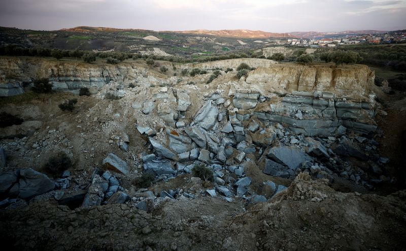 Turkey earthquake drone footage shows cracks cutting through land