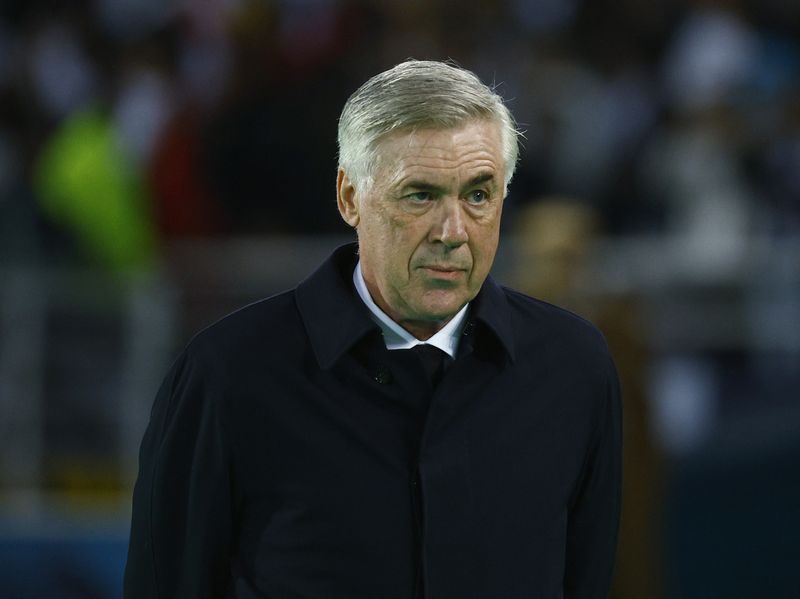 &copy; Reuters. Treinador do Real Madrid, Carlo Ancelotti, durante partida do Real Madrid, em Rabat, Marrocos
08/02/2023
REUTERS/Susana Vera