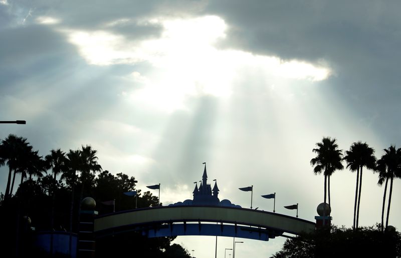 &copy; Reuters. FILE PHOTO: Sunlight breaks through clouds near Disney World in Orlando, Florida, U.S. September 8, 2017. REUTERS/Gregg Newton/File Photo