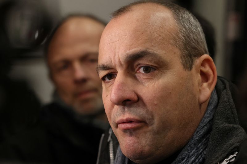 &copy; Reuters. Le secrétaire général de la Confédération démocratique du travail (CFDT), Laurent Berger, assiste à une conférence de presse avant une manifestation contre le projet de réforme des retraites du gouvernement français, dans le cadre de la quatriè