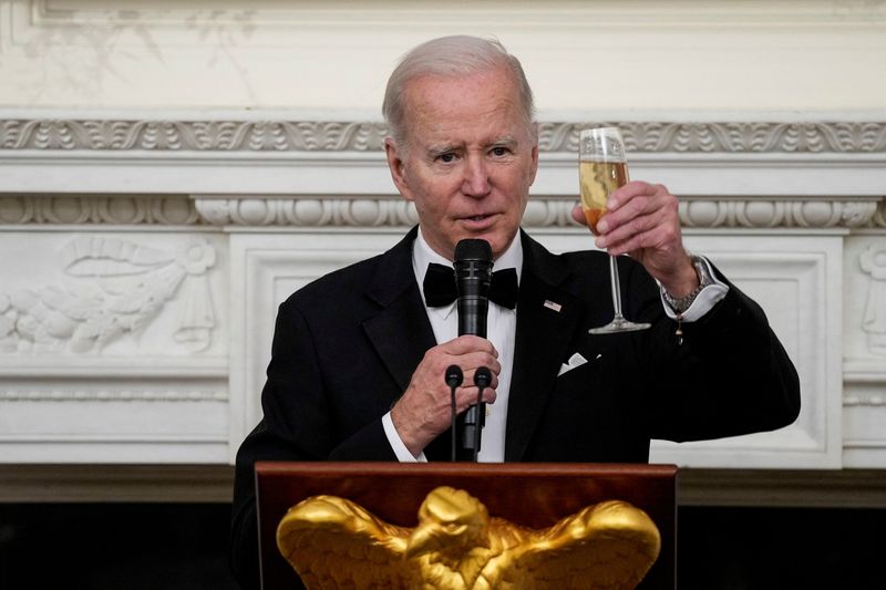 &copy; Reuters. Presidente dos EUA, Joe Biden, em jantar com governadores na Casa Branca
11/02/2023
REUTERS/Ken Cedeno