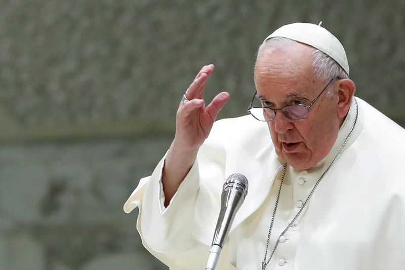 &copy; Reuters. Papa Francisco durante audiência geral no Vaticano
08/02/2023
REUTERS/Remo Casilli