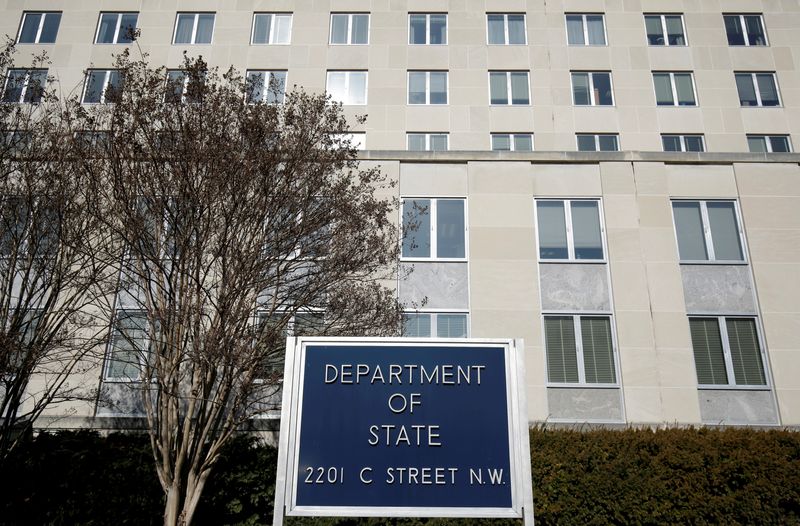 &copy; Reuters. FILE PHOTO: The State Department Building is pictured in Washington, U.S., January 26, 2017. REUTERS/Joshua Roberts