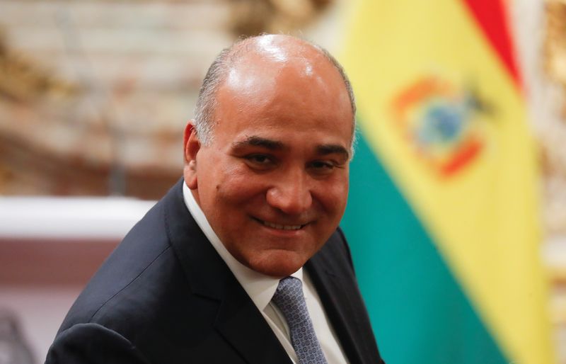 &copy; Reuters. FILE PHOTO: Argentinian Cabinet Chief Juan Manzur attends a bilateral agreement signing ceremony between Argentina's President Alberto Fernandez and his Bolivian counterpart Luis Arce at the Casa Rosada presidential palace in Buenos Aires, Argentina April