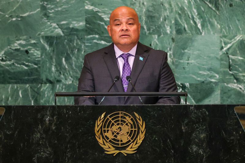 &copy; Reuters. Micronesia's President David Panuelo addresses the 77th Session of the United Nations General Assembly at U.N. Headquarters in New York City, U.S., September 22, 2022.  REUTERS/David 'Dee' Delgado