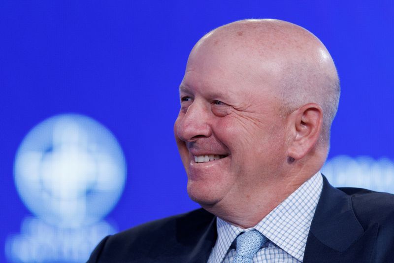 &copy; Reuters. David Solomon, presidente-executivo do Goldman Sachs. Beverly Hills, Califórnia, Estados Unidos. 02/05/2022.  REUTERS/Mike Blake