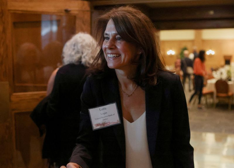 &copy; Reuters. FILE PHOTO: Dallas Federal Reserve President Lorie Logan attends a dinner program at Grand Teton National Park during the Jackson Hole Economic Symposium outside Jackson, Wyoming, U.S., on Aug. 25, 2022. REUTERS/Jim Urquhart