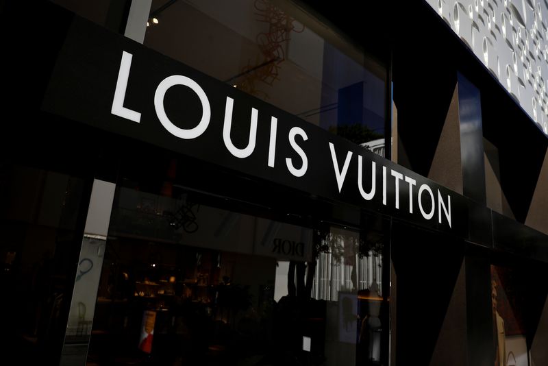 &copy; Reuters. FILE PHOTO: A detail of the facade of the Louis Vuitton store is seen at Miami Design District, in Miami, Florida, U.S. November 30, 2021. REUTERS/Marco Bello