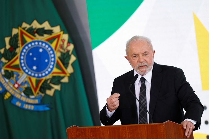 &copy; Reuters. Lula participa de evento no Palácio do Planalto
13/01/2023
REUTERS/Adriano Machado