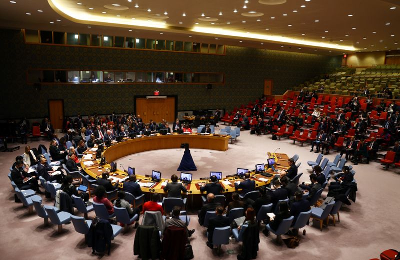 &copy; Reuters. صورة لجلسة في مجلس الأمن الدولي التابع للأمم المتحدة في مقر المنظمة بنيويورك يوم 12 يناير كانون الثاني 2023. تصوير: مايك سيجار - رويترز 