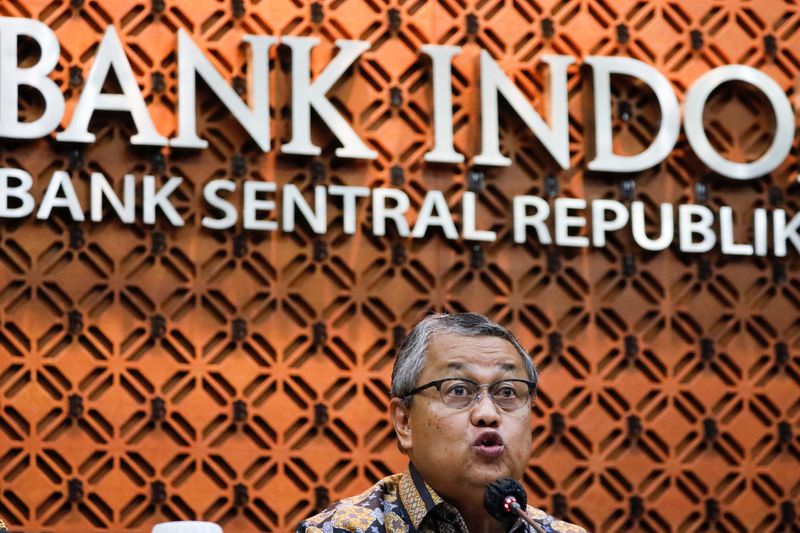 &copy; Reuters. Indonesia's Central Bank Governor Perry Warjiyo speaks during a media briefing at Bank Indonesia headquarters in Jakarta, Indonesia, January 19, 2023. REUTERS/Ajeng Dinar Ulfiana