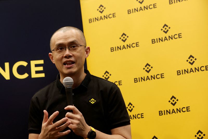 © Reuters. FILE PHOTO: Zhao Changpeng, founder and chief executive officer of Binance attends the Viva Technology conference dedicated to innovation and startups at Porte de Versailles exhibition center in Paris, France June 16, 2022. REUTERS/Benoit Tessier/File Photo
