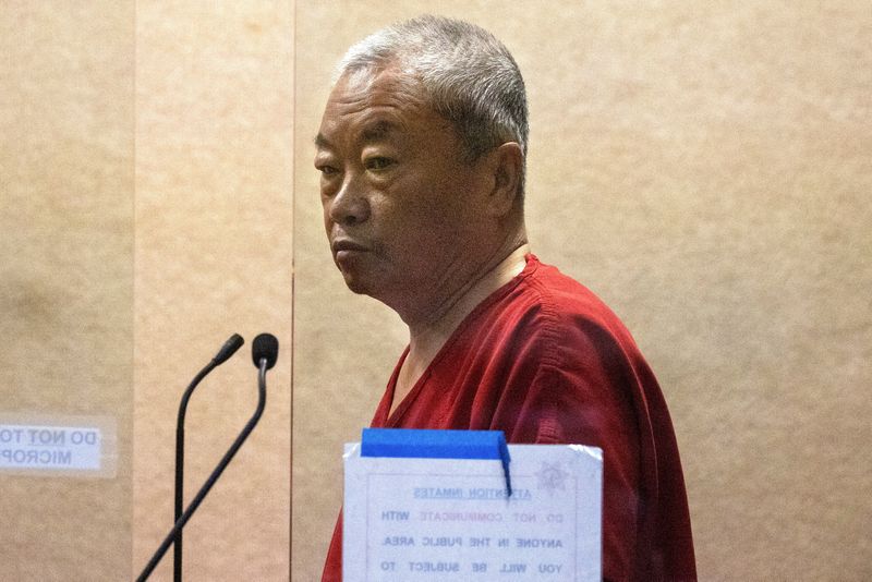 &copy; Reuters. FILE PHOTO: Chunli Zhao appears for his arraignment at San Mateo Superior court in Redwood City, California, U.S., January 25, 2023. Shae Hammond/ Pool via REUTERS