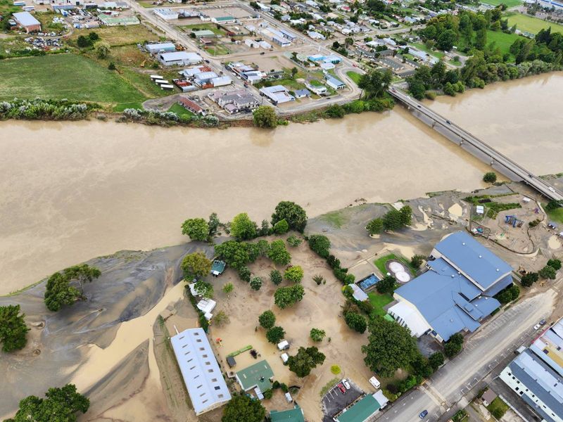&copy; Reuters. منظر عام لآثار الدمار الناجم عن إعصار جابرييل في منطقة هوكس باي بنيوزيلندا في صورة تم بثها في 15 فبراير شباط 2023 . صورة لرويترز من قوة الدفاع ال