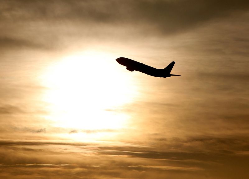 &copy; Reuters. FILE PHOTO: A plane is seen during sunrise at the international airport in Munich, Germany, January 9, 2018. REUTERS/Michaela Rehle