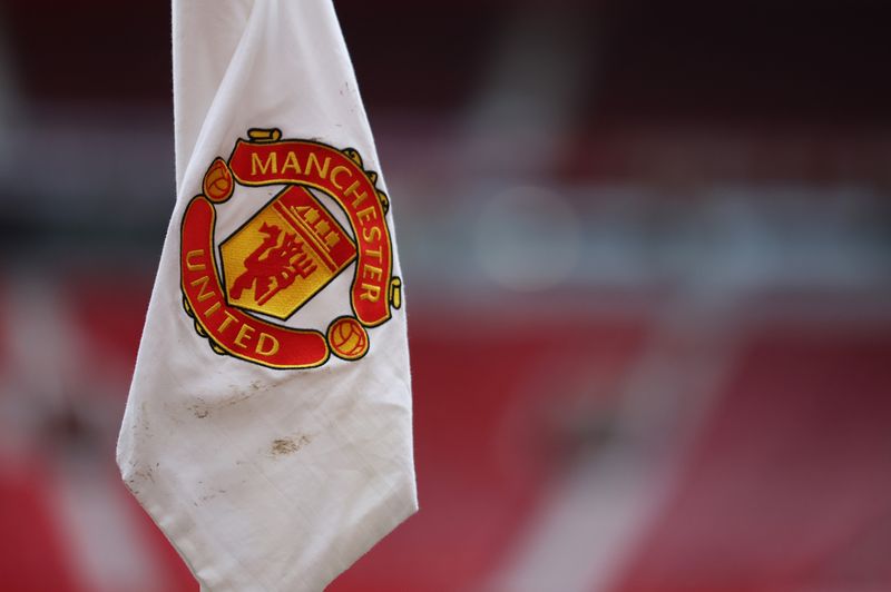 &copy; Reuters. Bandeira de escanteio do Manchester United
22/01/2022
REUTERS/Phil Noble