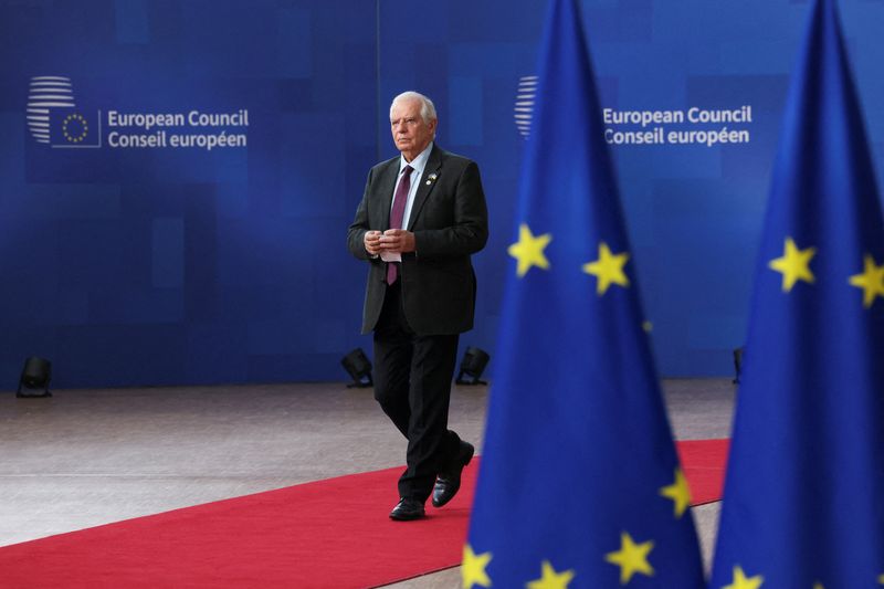 &copy; Reuters. مسؤول السياسة الخارجية في الاتحاد الأوروبي جوزيب بوريل يحضر قمة لقادة الاتحاد الأوروبي يوم التاسع من فبراير شباط 2023. تصوير: إيف هيرمان - روي