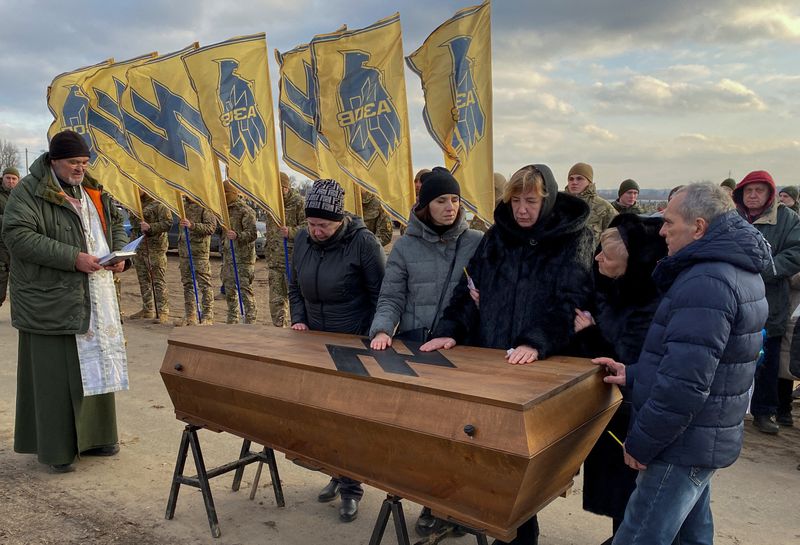 Amid sea of Ukrainian flags, Mariupol defender finally laid to rest