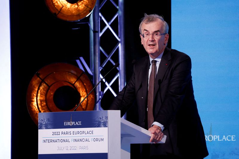 &copy; Reuters. Francois Villeroy de Galhau, Governeur de la Banque de France, participe au Forum financier international Paris Europlace à Paris, France. /Photo prise le 12 juillet 2022/REUTERS/Benoît Tessier