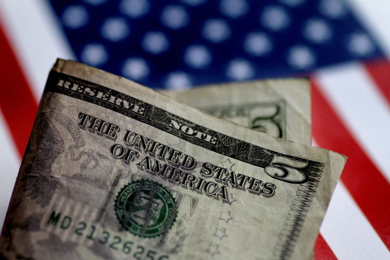 © Reuters. FILE PHOTO: A U.S. five dollar note is seen in this illustration photo June 1, 2017. REUTERS/Thomas White/Illustration