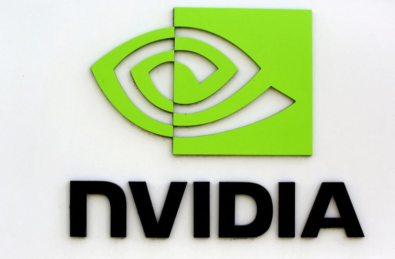 &copy; Reuters. Il logo Nvidia presso la sede a Santa Clara, California.  REUTERS/Robert Galbraith/