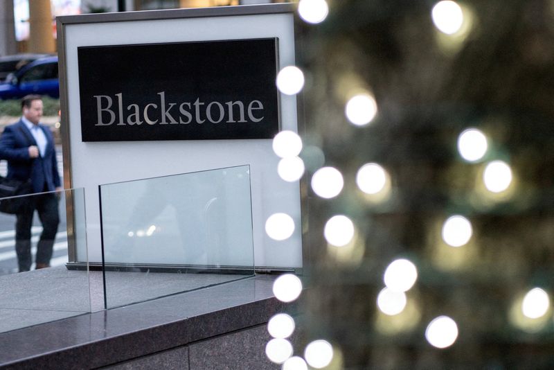 &copy; Reuters. FILE PHOTO: Signage is seen outside the Blackstone Group headquarters in New York City, U.S., January 18, 2023. REUTERS/Jeenah Moon