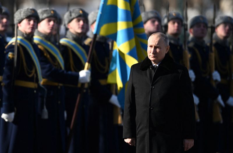 &copy; Reuters. Presidente da Rússia, Vladimir Putin, participa de cerimônia em Moscou
23/02/2023 Sputnik/Pavel Bednyakov/Pool via REUTERS