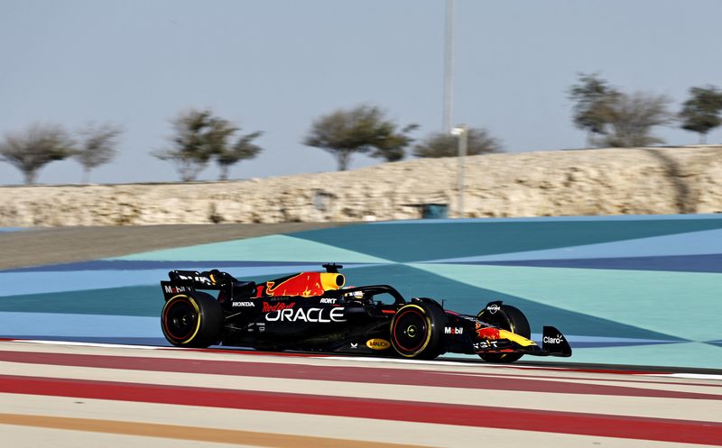 &copy; Reuters. فرستابن خلال اختبارات ما قبل موسم فورمولا 1 على حلبة الصخير بالبحرين يوم الخميس. تصوير: حمد محمد - رويترز. 