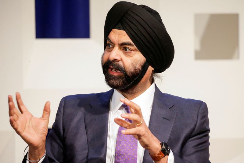 &copy; Reuters. FILE PHOTO: Mastercard President and CEO Ajay Banga speaks to attendees during the Department of Homeland Security's Cybersecurity Summit in Manhattan, New York, U.S., July 31, 2018.  REUTERS/Eduardo Munoz/File Photo